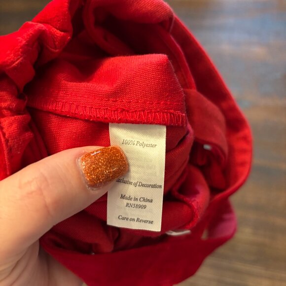 Edgehill Collection Baby Red Velvet Shortalls ~ Newborn ~ NWOT ~ Christmas - Picture 4 of 4